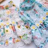 Dog Dress for Small Dogs Girl Summer Pet Clothes Cotton Dog Apparel Cute Floral Lace Puppy Cat Princess Dresses suit Bichon Frise Shih Tzu Chihuahua Poodle S A309