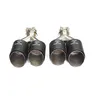 1 Pair Matte Carbon Fiber Car Exhaust Muffler Pipe For Universal M Performance 304 Stainless Steel Rear Back Tip