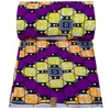 Tela africana púrpura, 6 yardas por lote, tela de poliéster Ankara para costura de vestidos, tela con estampado de cera Real cortada a medida Designer262Q