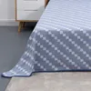 Постельное белье Диагональ квадратный узор Всесесетичный кровать простыни китайский стиль серии полная королева синий