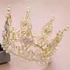 2021 아름다운 공주 모자 멋진 신부 Tiaras 액세서리 멋진 크리스탈 진주 웨딩 티아라와 크라운 12108