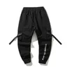 Chaifenko Hip Hop Calças de Carga Homens Moda Harajuku Harem Pant Streetwear Juntos Casuais Multi-Pocket Ribbons Tie Pants Pant 201110