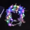 LED Corona di Piume Fascia Light-Up Copricapo Luminoso Per Le Donne Ragazze Matrimonio Natale Halloween Glow Party LX4578