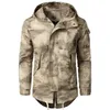 Taktische Jacke Männer Military Camouflage Shark Haut Soft Shell Wasserdichte Kapuzenjacken Outdoor Camo Fleece Warme Regenmantel Mäntel 201104