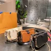 Cowhide Emboss Women Multi Pochette Crossbody Bags Leopard Print Edging Flap Purse äkta läderdesigner Handväskor