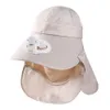 夏の取り外し可能な屋外アンチサンキャップネックフェイスフラップワイドブリム帽子毎日の使用に適しています毎日の使用Y200714