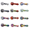 new styles beautiful Smoking Pipes Glass Hand Pipe Colorful Silicone pipe for Smoking Pipes Bongs Tobacco for Glass Pipe Free Shipping