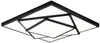 Plafoniera moderna in metallo semplice Arte Geometrica LED Montaggio a incasso Illuminazione Lampadari quadrati Finitura verniciata per soggiorno Camera da letto194x