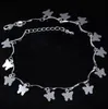 Anklets Łańcuch 925 Sterling Silver Proste Koraliki Wisiorek Anklet Beauty Fashion Sexy Foot Tattoo Beach Bransoletka