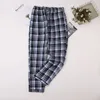 Enkla pyjamas män bomulls höstpyjama män byxor pijamas sexig koreansk sömnkläder nattdräkt hela xl-3xl271g