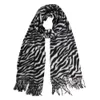 Foxmother New Fashion Ladies Foulard Zebra Animal Print Shawl Wrap Cashmere sjaals met Tassel Winter sjaal voor vrouwen heren cadeau T200225