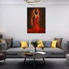 Målningar Dekorativ målning Dancing Woman Spanish Flamenco Dancers Canvas Artwork för väggdekor Handolja målad hög kvalitet