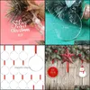 クリスマスの装飾のお祝いパーティーの雑貨庭園の空白の丸形のアクリルの木の装飾リボンのドロップのないdiyタグ