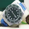 orologi di lusso bracciale meccanico in acciaio inossidabile 44mm quadrante nero verde blu 126660 116660 orologio da polso da uomo automatico di moda