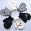 Mitaines chaudes d'hiver pour bébé, gants tricotés pour enfants garçon, anti-rayures, accessoires étoiles amour cœur, 6 couleurs en option DW6101