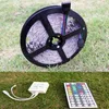 DC 12V 5050 SMD RGB LED Flexible Strip Light 5m 60leds/m 300leds per Roll Non-waterproof Decorative Reel Tape + 44 Keys Remote Controller