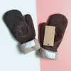Высококачественные бренд -перчатки унисекс шерстяные варежки Европейский дизайнер модельер теплые перчатки вязаные перчатки243Y