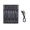Uppladdningsbar batteriladdare 18650 14500 1.2V 3.7V Li-Ion Snabb 1/2/3 portplats 18350 Batterier Laddning