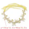 Barock Rose Gold Flower Leaf Wedding Hair Accessories Crown Pärlor Kvinnor Panna Huvudstycke Hår smycken Brudband Tiaras13377955