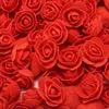 Roses en mousse 300 pièces 3 5cm têtes de fleurs en mousse artificielle bricolage 20cm ours en peluche moule PE Rose ours accessoires décor saint valentin cadeau 255C