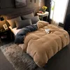 Double Color Patchwork Magic Velvet Duvet Cover Fashion Solid Color Cartoon Print Comforter Pokrywa Zimowa Gruba Dom Pościel LJ201128