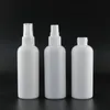 50pcs 100ml vide bouteille en plastique de pulvérisation blanche PET, 100CC petites bouteilles de pulvérisation de voyage avec pompe, bouteilles de pulvérisation de parfum rechargeables EEA12