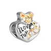 Silver children gift diy birthday cake popcorn dolphin frog bead charm fit pandora european bracelet necklace