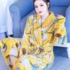 Fashion Leopard Thick Warm Bathrobe for Women 10 Colors Soft Long Bath Robes Female Dressing Gown Girl Large Big Size Robes