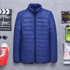 E-Baihui 2021 Neue Herbst Winter Herren Stehjacke Kragen Kurze Größe Baumwolle Gefütterte Jacke Licht Mittleren Alters und junge Dünne Casual Mantel F88