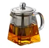 Chá de café conjuntos claro borossilicato bule de vidro com filtro infusor de aço inoxidável resistente ao calor folha de chá de folha solta