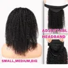 Kinky Curly Half Peruka Opaska głowa ludzkie dla czarnych kobiet Kinky Curly Headband Peruka Affal Natural Hair Peruka 150 Gęstość7306828