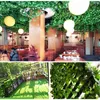 100pcs Leaf 1 piece 2.4M Home Decor Artificial Ivy Leaf Garland Plants Vine Fake Foliage Flowers Creeper Green Ivy Wreath