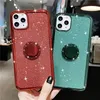 Nieuwste diamanten telefoonschilden met beugel luxe glitter mobiele telefoonhoes voor iPhone 13 12 11 Pro max xr x xs 7 8 6s plus29393914171539