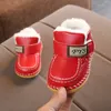 Peuter schoenen Baby Boy Girl Dikke Velvet Warm First Walkers Schoenen Mode Unisex Geboren Soft Bottom Leatherette Infant Shoes LJ201214