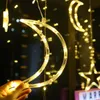 3,5 m Moon Star Lamp LED -lampa sträng ins julbelysning Dekoration Holiday Lights Curtain Lamp Wedding Party Fairy Neon 220V 201006