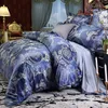 European Bedding Set Jacquard Luxury Stain Bed Set Bed Cover Spring Sheet 4PCS / Set Queen King Duvet Set Cover Bed BedClothes T200706