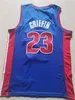 Derrick Rose Jerseys 농구 도시 Isiah Thomas Bill Laimbeer Dennis Rodman Joe Dumars Grant Hill Blake Griffin 파란색 흰색 빨간색