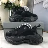 Men Women Casual Shoes Paris Clear Sole Crystal Bottom Triple-S Leisure Shoes Dad Shoes Platform Triple S Sneakers Neon Green