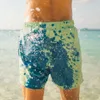 Couleur Changement de nage shorts hommes Discoloration de l'eau tactile à sec rapide surf sur les maillots de bain frais mâles à noix de maillot