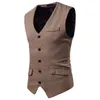 Cross-Border Mens Mens Woolen Single-Breasted Vest Mens Suit Vest European and American Vest Suit Lining M49