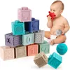 Soft Building Blocks para bebê 0 12 meses brinquedos de banho para crianças 3d toque macio bolas de borracha dentes de borracha bola brinquedos bebê aperto brinquedo presentes lj201113