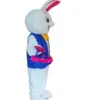 Costume della mascotte del coniglio di Halloween Cartone animato di alta qualità Coniglietto di Pasqua Peluche Personaggio a tema anime Formato adulto Carnevale di Natale Festa di compleanno Vestito operato