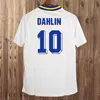 1994 Sweden LARSSON Mens Soccer Jerseys National Team Retro DAHLIN BROLIN INGESSON Home Yellow Away White Adult Football Shirts Uniforms