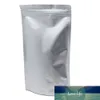 50 unids/lote 3,1 ''x 4,7'' (8x12cm) bolsa de paquete de sellado térmico de papel de aluminio puro de pie bolsa de almacenamiento de café y alimentos Doypack