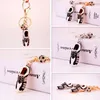 Jewelry Crystal Soccer Shoes Rhinestone Car Keychains Purse Bag Charm Buckle Pendant Keyrings Key Chains Women Gift