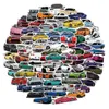 100pcs جميع أنواع ملصقات سيارة JDM Cartoon Car Roadster ملصقات Graffiti دراجة أمتعة محمول شارات زجاجة ماء التزلج على الكمبيوتر المحمول