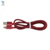 Micro USB Oplaadkabel USB Type C-kabel voor Samsung Xiaomi Mobiele Telefoon Lederen Fast Charger Cable 200pcs / lot