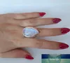 Water Drop Statement 925 Sterling Silver Big Moonstone Rings for Women Party Anniversary Ring Finger Jewelry Personalized2981483