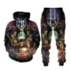 Nieuwe mannen / womens horror film clown grappige 3D-print fashion trainingspakken hiphop broek + hoodies MH0221