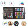 150pcs peinture crayon ensemble eau couleur marqueur stylo crayon pastel à l'huile croquis pinceau enfants enfants dessin outil fournitures 201226